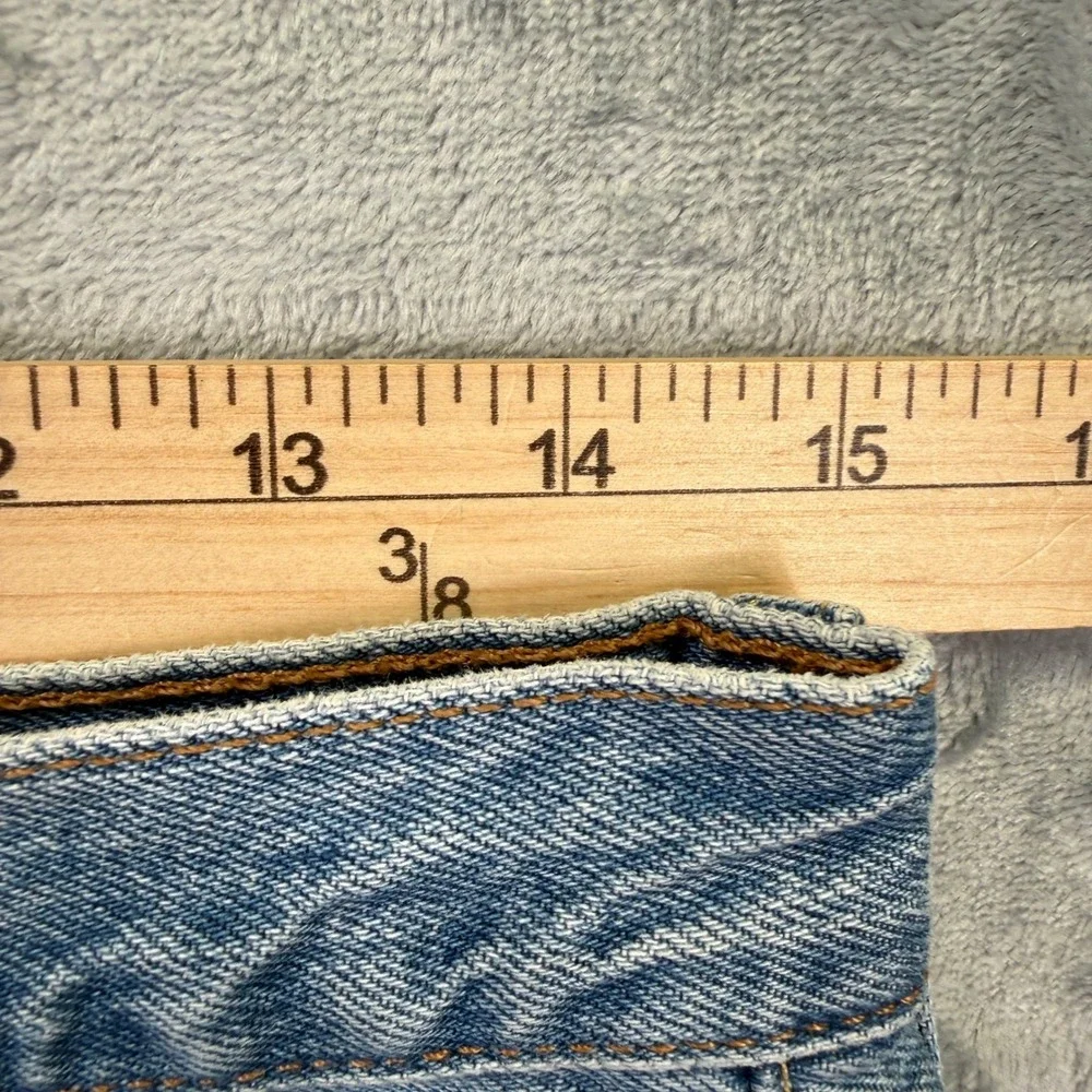 Levis Premium 501 Shorts Womens High Rise Non-Stretch Denim Cut Off Blue